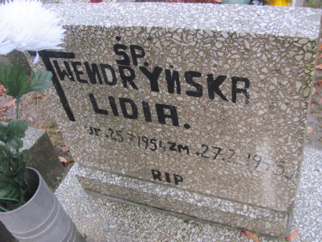 Lidia Wendryńska 1954 Bieruń Stary Bartłomieja Apostoła - Grobonet - Wyszukiwarka osób pochowanych