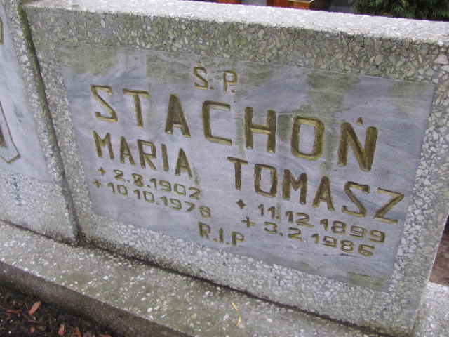 Tomasz Stachoń 1899 Bieruń Stary Bartłomieja Apostoła - Grobonet - Wyszukiwarka osób pochowanych