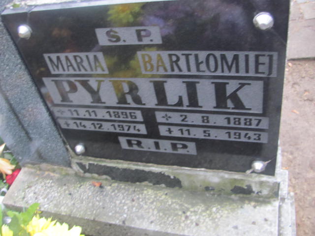 Bartłomiej Pyrlik 1887 Bieruń Stary Bartłomieja Apostoła - Grobonet - Wyszukiwarka osób pochowanych