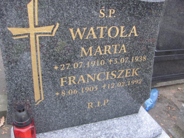 Marta Watoła 1910 Bieruń Stary Bartłomieja Apostoła - Grobonet - Wyszukiwarka osób pochowanych