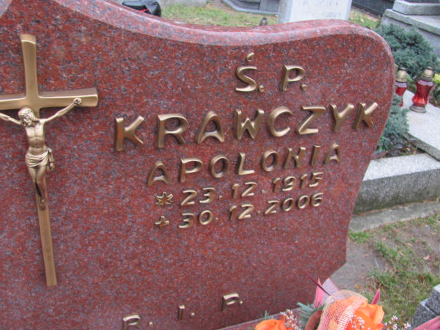 Apolonia Krawczyk 1915 Bieruń Stary Bartłomieja Apostoła - Grobonet - Wyszukiwarka osób pochowanych