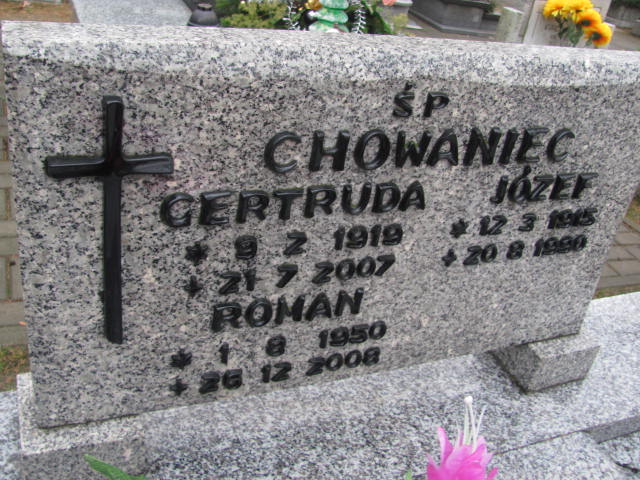 Roman Chowaniec 1950 Bieruń Stary Bartłomieja Apostoła - Grobonet - Wyszukiwarka osób pochowanych