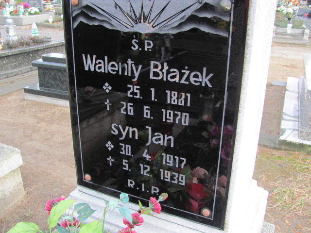 Jan Błażek 1917 Bieruń Stary Bartłomieja Apostoła - Grobonet - Wyszukiwarka osób pochowanych