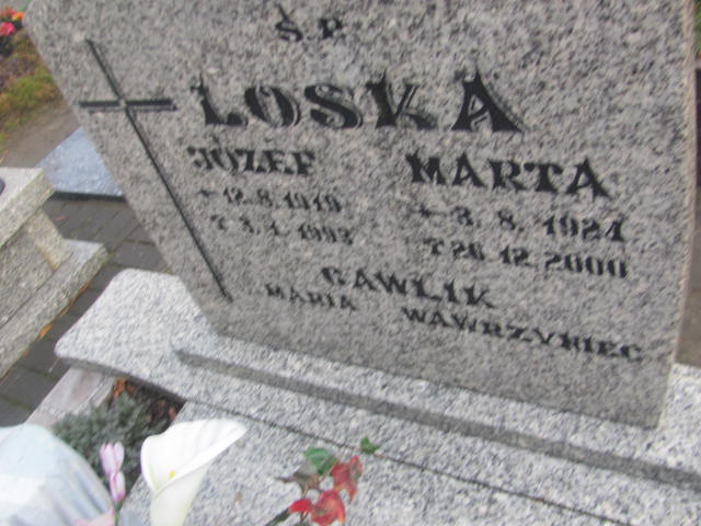 Marta Loska 1924 Bieruń Stary Bartłomieja Apostoła - Grobonet - Wyszukiwarka osób pochowanych