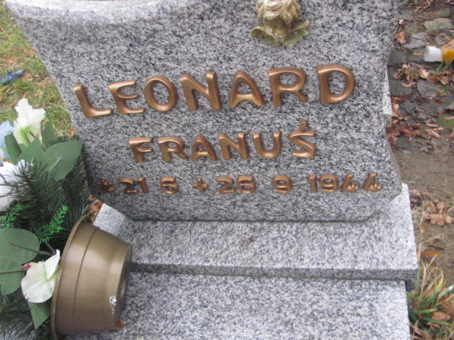 Franciszek Leonard 1944 Bieruń Stary Bartłomieja Apostoła - Grobonet - Wyszukiwarka osób pochowanych